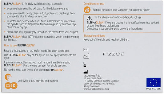 Blephaclean 60 Sterile Eyelid Wipes For Blepharitis Freepost by Blephaclean
