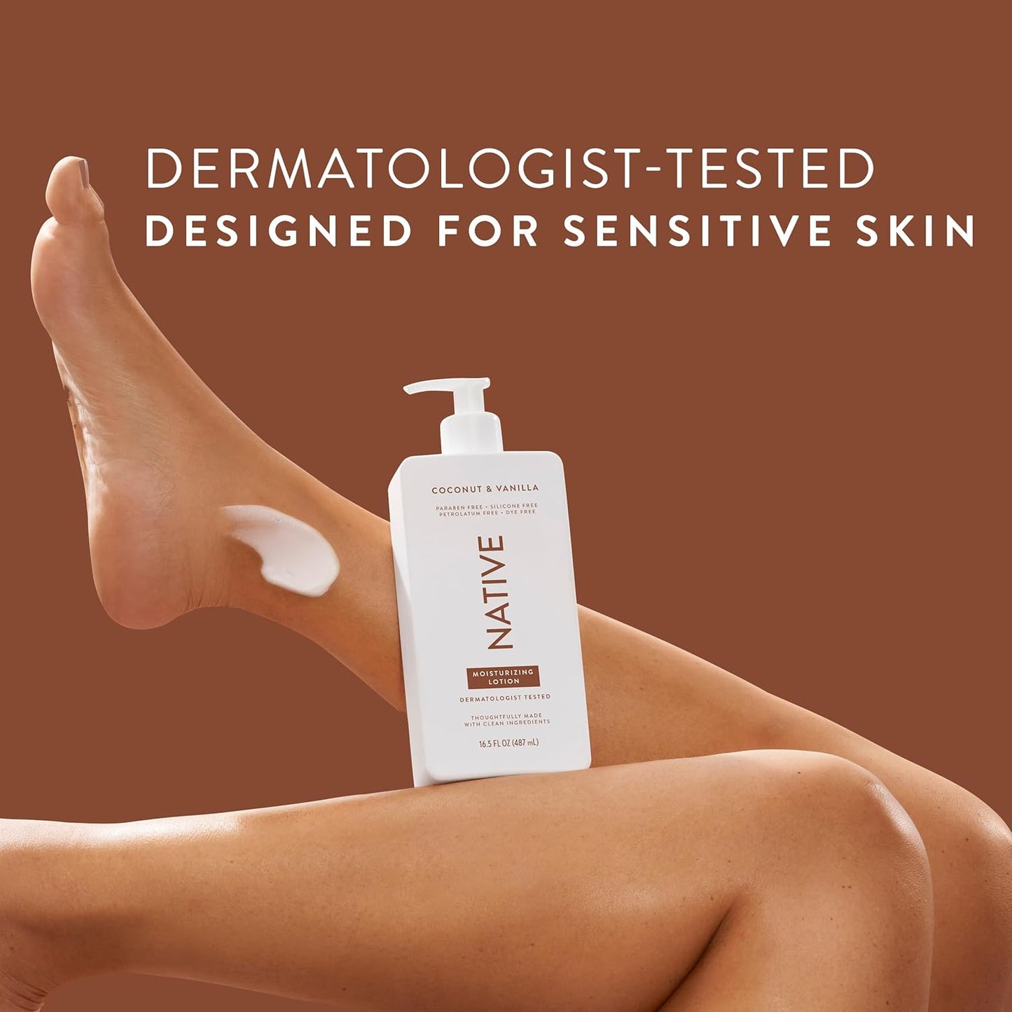 Native Body Lotion Contains Naturally Derived Plant-Based Moisturizers for Women and Men | Restores Dry Skin, Coconut & Vanilla, 16.5 fl oz