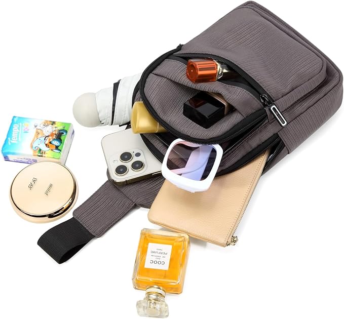 EVANCARY Small Sling Bag for Women Men, Sling Backpack Chest Daypack Crossbody Bag for Travel Outdoor Hiking