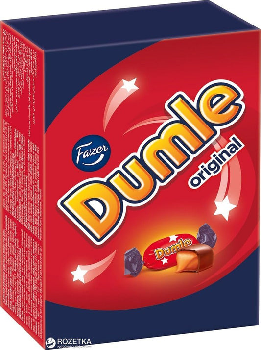 12 Boxes x 150g of Fazer Dumle Original - Milk Chocolate with Soft Toffee - Candies - Pralines
