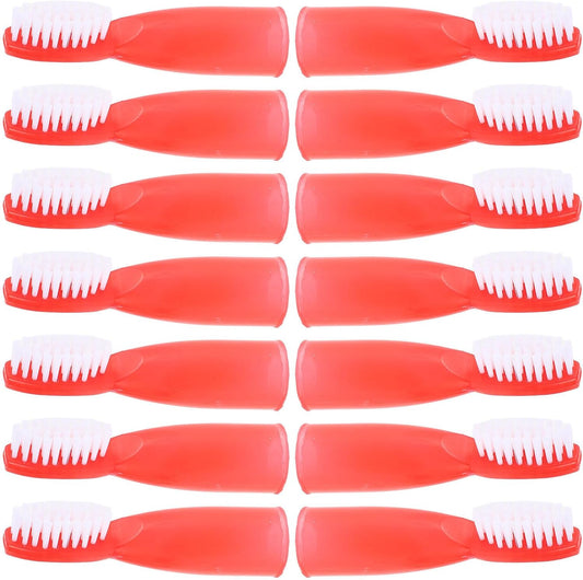 Unomor 20pcs Portable Prison Toothbrush Finger Sleeve Oral Cleaning Brush Soft Mini Tooth Brushes for Inmates Detention Centers High Security Safe Design
