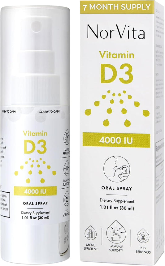 Vitamin D3 Spray 4000 IU (215 Servings) - High Absorption, Vegan, Supports Bone & Immune Health, Calcium Absorption - Daily Oral Vitamin D Spray