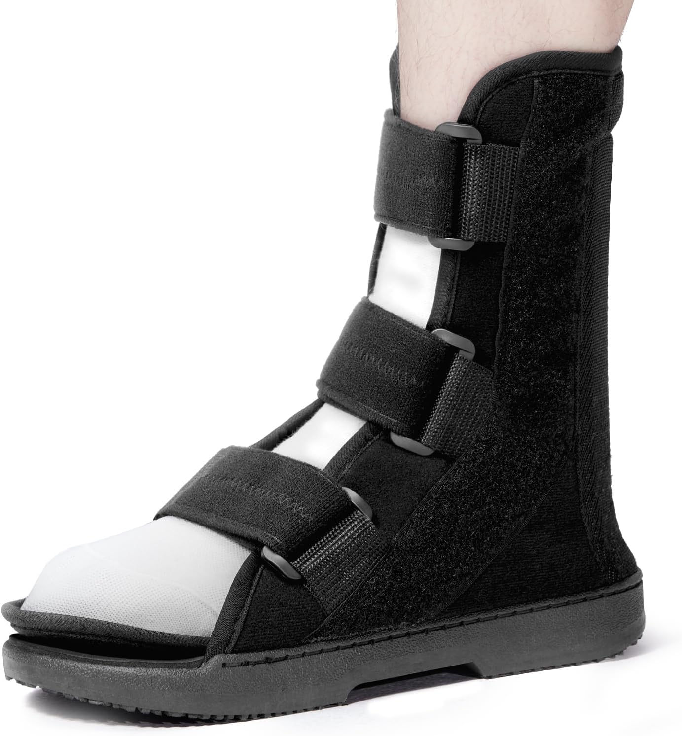 Estinko AFO Foot Drop Brace, Foot Drop Brace for Walking Drop Foot Brace Adjustable ALS, TBI, MS, Diabetes Stroke (Black, Medium)