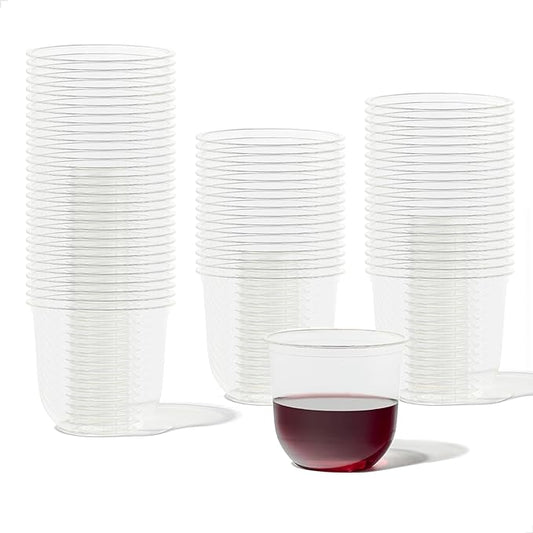 TOSSWARE NATURAL Arc - Plant Based Cups 12 oz - Plastic Alternative Cups for Parties, Bachelorettes, Weddings - Recyclable Clear Cold Cups - Set of 1000, 12oz