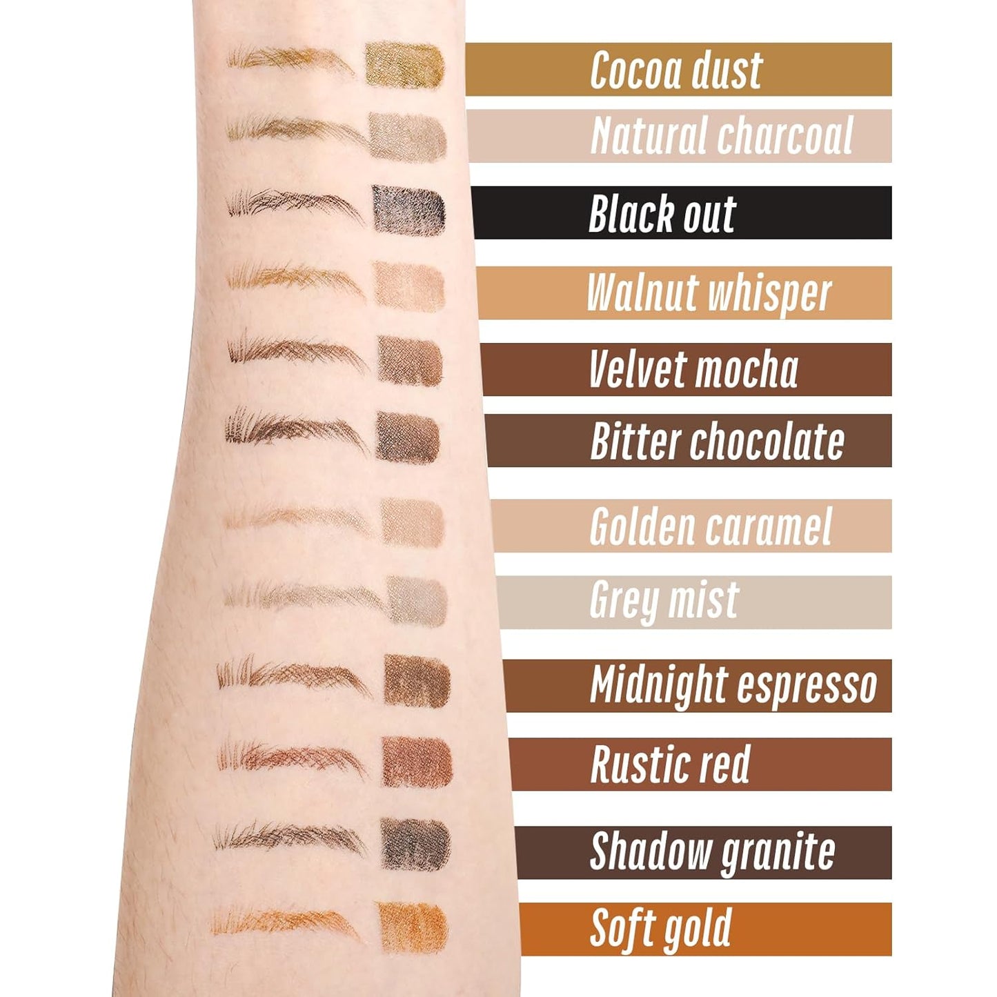 Light Blonde Eyebrow Pencil for Older Women, Light Taupe Eyebrow Pen with Hair Stroke, Ultra Precise Microblading 4-Tip Eyebrow Pen, 24H Long Wear YES.EYE DO(Golden Caramel-Light Blonde)