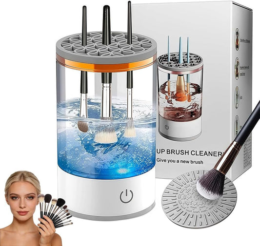 3 In 1 Electric Makeup Brush Cleaner Machine,Automatic Makeup Brush Cleaner Electric,Cleaning Tool,Cosmetic Brushes Cleaners,For Deep Cleaning (White)