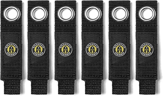 Spartan Power Heavy Duty Storage Straps, 1" X 7" Electronics Cord Holder Organizer for Office Organization and Cable Storage (6 Pack)