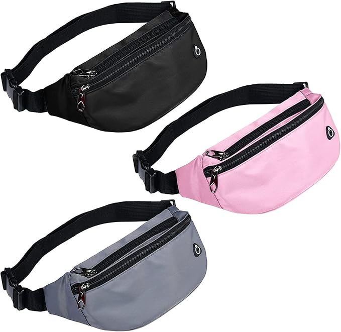 Fanny Packs for Men and Women, Waterproof Sports Waist Pack Bag for Travel Hiking Running Hands-free