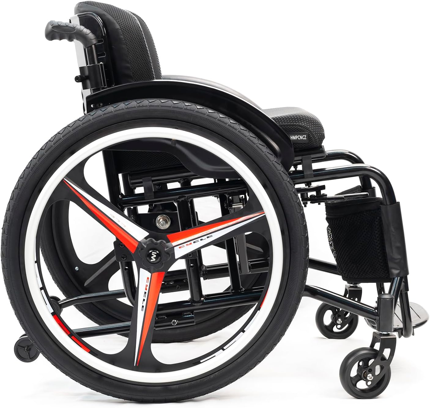 Sports Wheelchair,Folding All-Terrain Ultra Lightweight Sports Wheelchair,PortableAluminum Alloy Wheelchair,Self-propelled Manual Wheel Chair,Handbrakes Quick Release Rear Wheels,220LBs Load Capacity(