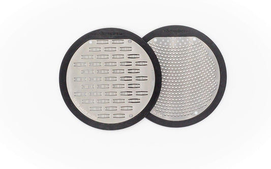 Microplane 2-Piece Ultimate Mason Jar Lid Grater Set, Fine & Ribbon Stainless Steel Blades, Fits Wide Mouth Canning Jars, Shaker Holes, Zester & Cheese/Spice Grater, Handheld Stainless Steel Rasp