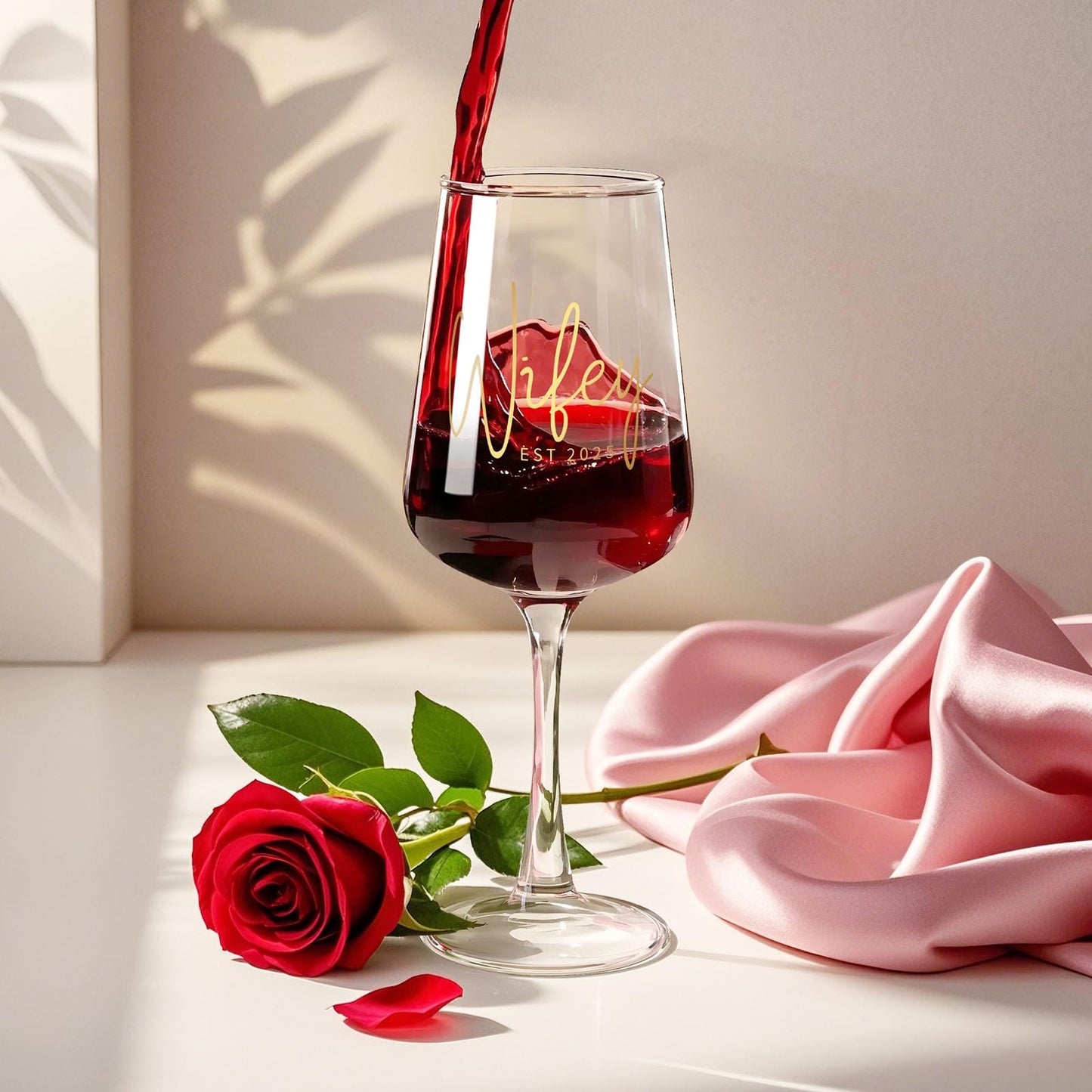 Astonlink Bridal Shower Gifts, Bride to be Bachelorette Gift for Bride, Wedding Gift Bridal Engagement Gifts for Couples - 15.5 Oz Wine Glass