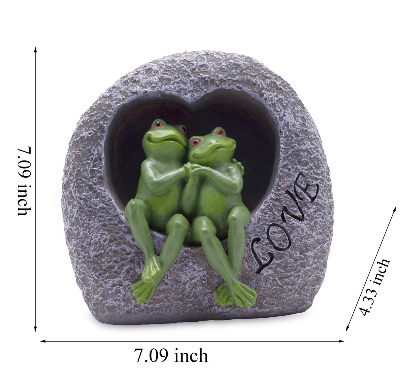 MeritMode Garden Frog Statue Outdoor- Waterproof Resin Happy Couple Frogs for Home Garden Patio Frog Decoration, Adorable Gift for Parents, Partner, Animals Lover