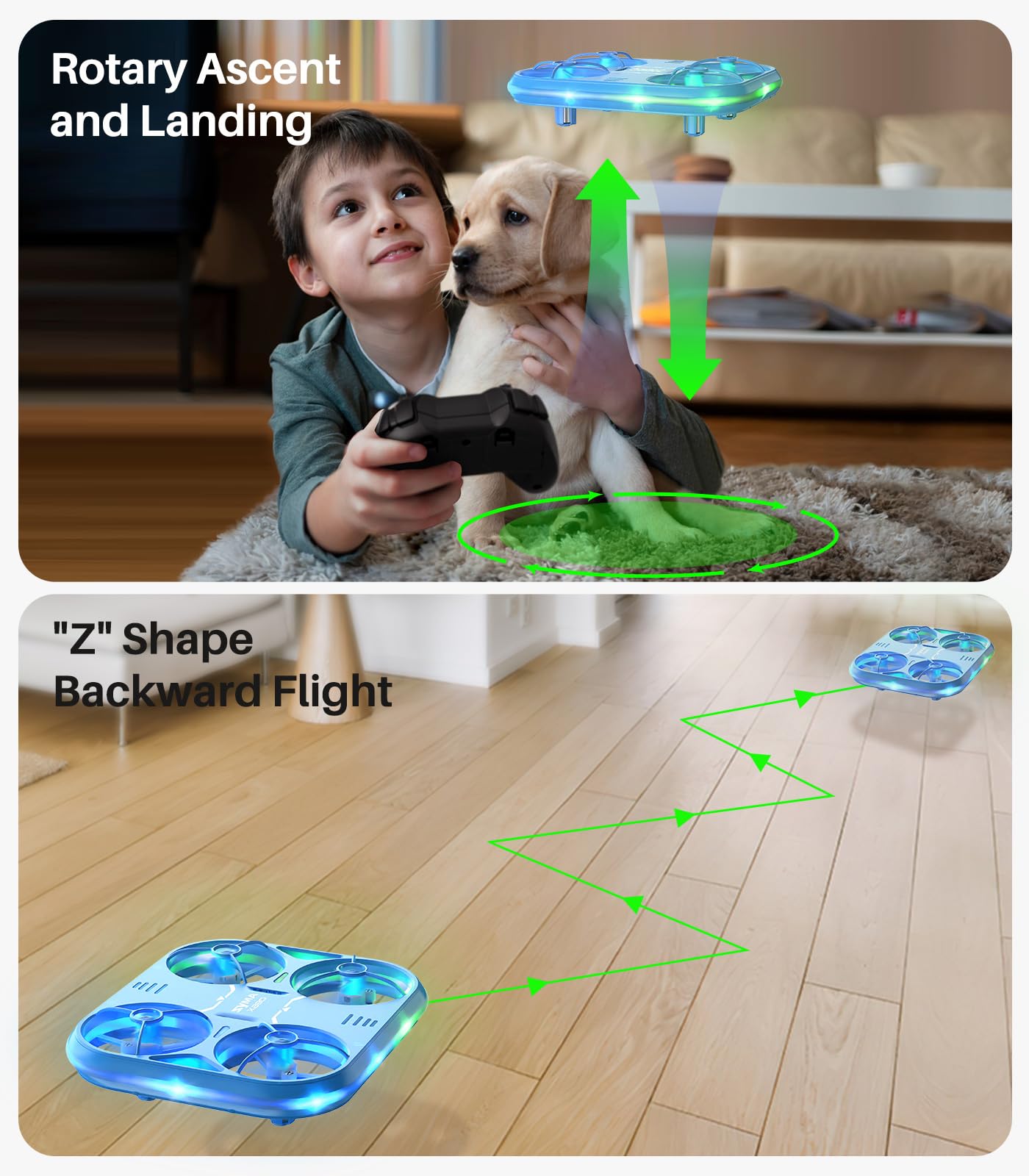 SYMA Mini Drone with LED Lights - X880 Stunt Quadcopter with 3D Flip, Altitude Hold, Headless Mode Kids Drone with Full Protection, Perfect Helicopter Toy Gift for Boys and Girls
