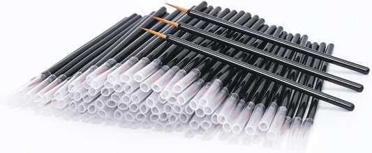 i-Laesh 100 Disposable Eyeliner Brushes Applicators - Ultra-Fine Tip - Lip & Eye Lash Makeup Tool, Easy to Use, Soft, Beginner-Friendly