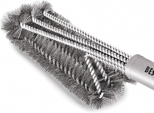 Best BBQ Grill Brush Stainless Steel 18" Barbecue Cleaning Brush w/Wire Bristles & Soft Comfortable Handle - Perfect Cleaner & Scraper for Grill Cooking Grates