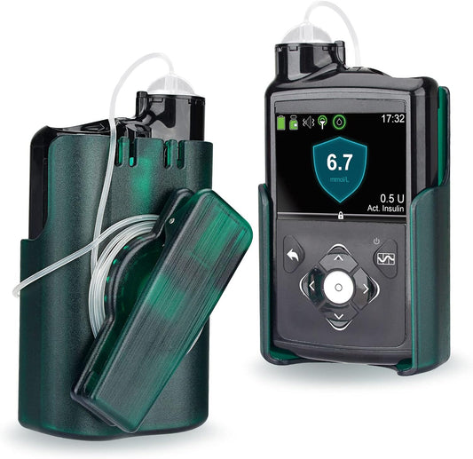 Insulin Pump Holder 360° Rotatable, Insulin Pump Case with Clip for Medtronic MiniMed 630G 640G 670G 770G, Sturdy and Durable Clip (Green)