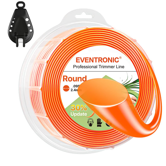Weed Eater String, 095 String Trimmer Line of 600-Feet, Heavy Duty Weed Wacker String for Universal Replacement, Round Weed Trimmer Line Fits Medium&Heavy Grass&Weed, Weedeater Line of Premium Nylon