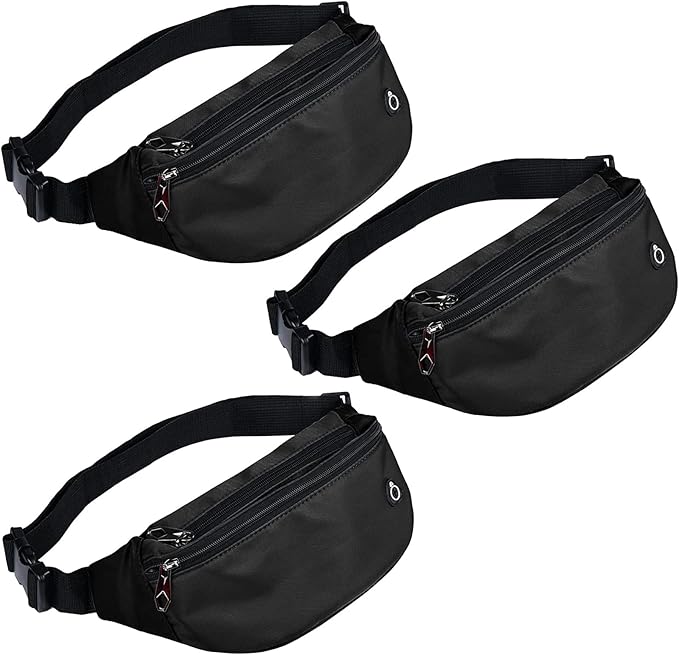 Fanny Packs for Men and Women, Waterproof Sports Waist Pack Bag for Travel Hiking Running Hands-free