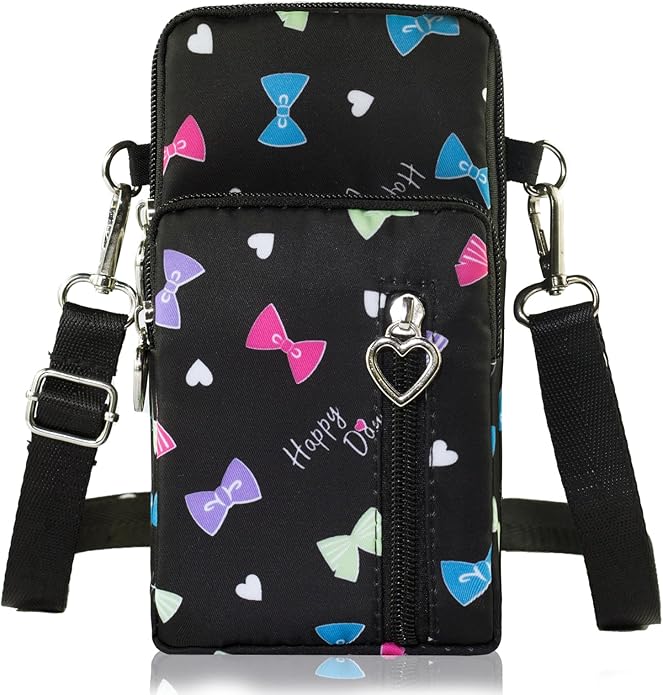 JANKS Small Crossbody Bag for Women - Mini Phone Purses with Crossbody Strap and Wallet - Nylon Arm Bag