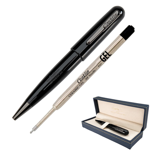 Conklin All American Gel Pen Raven Black | Luxury Gel Pen with Refillable Ink | Bold Design, Smooth Writing, Premium Quality