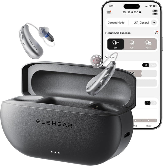 ELEHEAR-Beyond Hearing Aids, OTC Hearing Aids for Seniors and Adults with AI Powered Speech Enhancement, Superior Sound Quality, Bluetooth Enabled & App Control, Upgraded Receiver