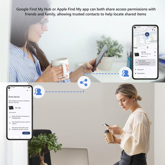 ATUVOS Air-Tag Wallet Tracker Card Ultra Slim 1.6mm for Android & iOS, Dual System Rechargeable Item Locator Works with Google Find Hub or Apple Find My APP for Luggage, Suitcase, Passport, 2 Pack