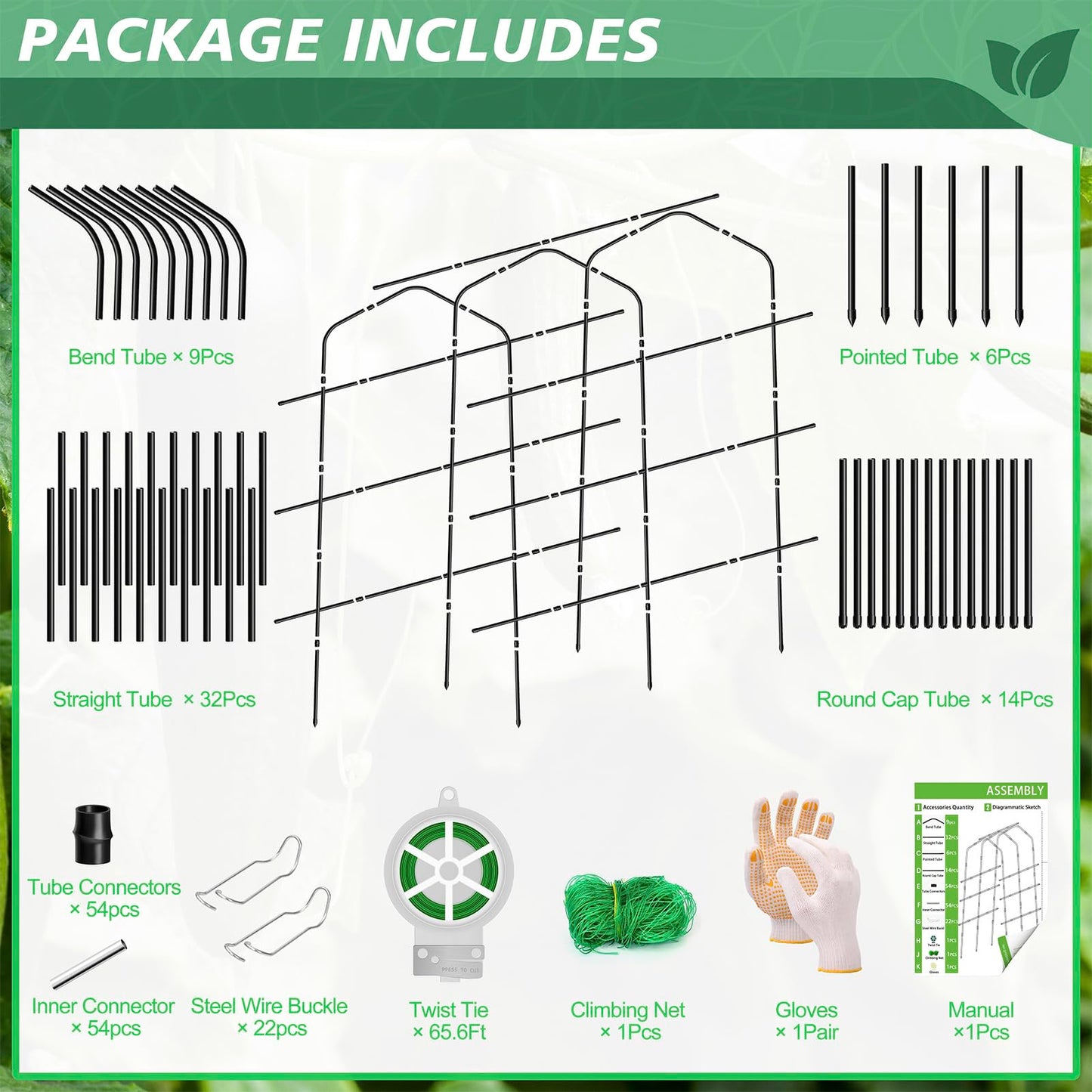 Tall Garden Arch Trellis for Climbing Plants Outdoor, 7.2 ft Walkway Trellis, Heavy Metal Archway Arbor Tunnel Large Trellis for Vegetables Fruits Flower Plant Cucumber Trellis for Garden Raised Bed