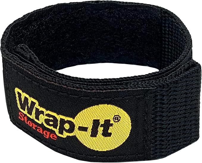 Quick-Straps by Wrap-It Storage â 9â (12-Pack) Black - Hook and Loop Straps for Hose and Cord Storage and Organization