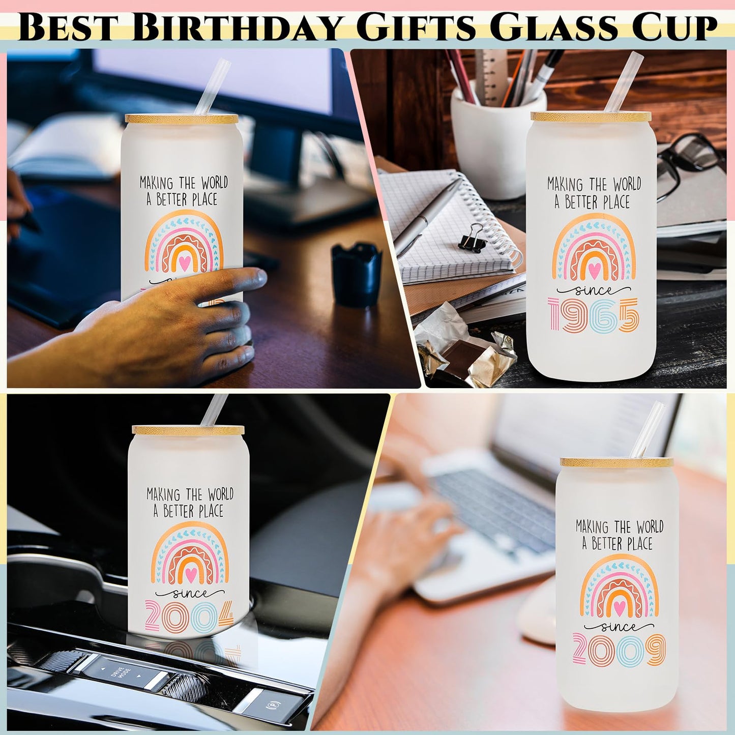 DECZHIYU 21st Birthday Gifts for Her - 2004 21st Birthday Decorations Gifts for Her 21 Year Old Gift Ideas Glass Cup for Women Daughter Sister Turning 21 Bday Present