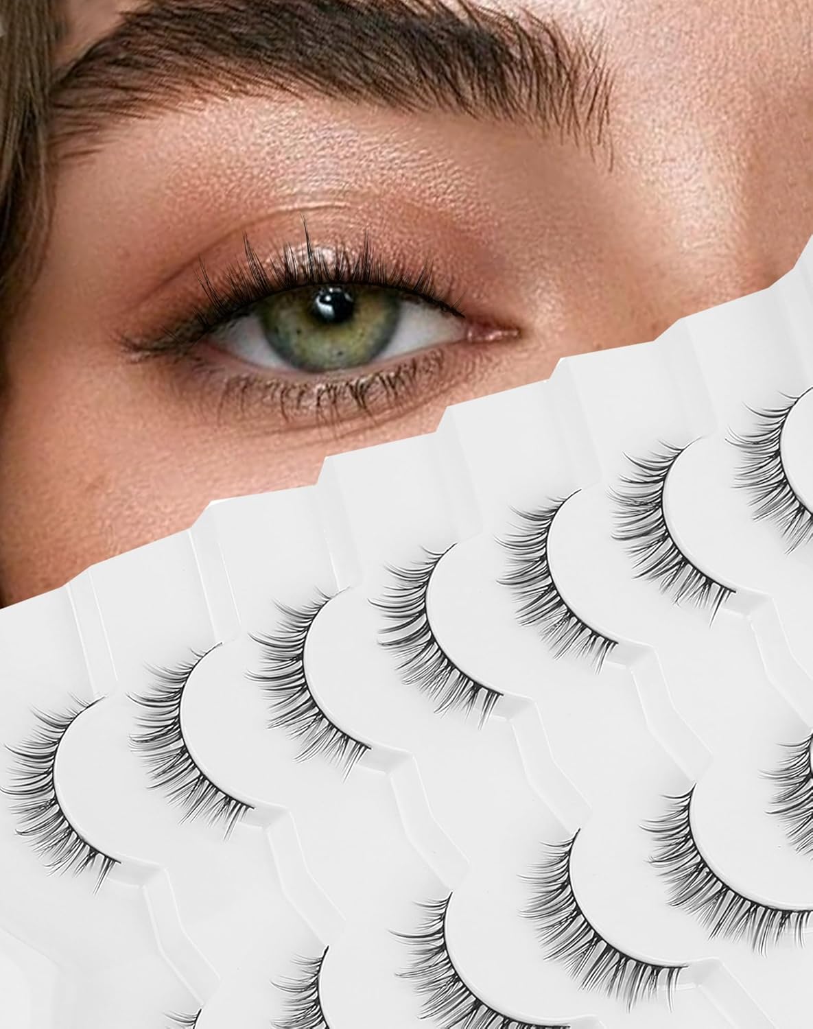 Natural Lashes Natural Eyelashes Short Eyelashes Natural Look False Eyelashes Wispy Eye Lashes Small Lashes Fake Lashes K17