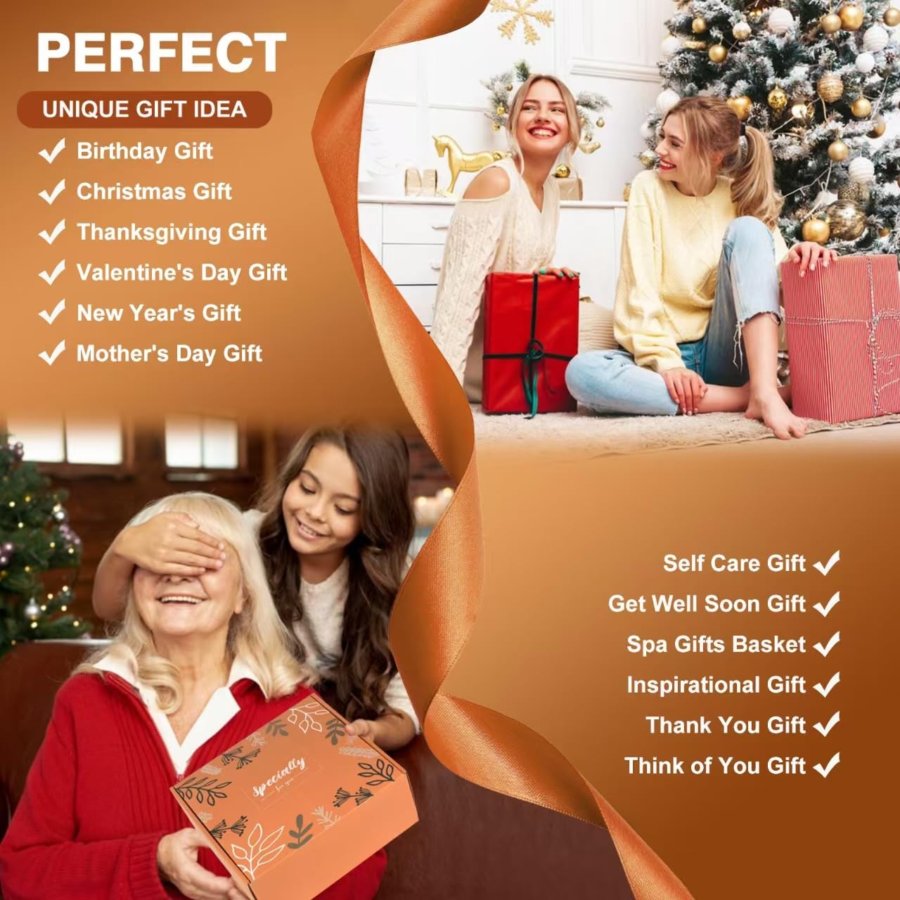 Fall Gifts Basket for Women,Birthday Gifts for Women Mom Her Wife Friend w/Fall Candle,Fall Home Decor,Self Care Get Well Gifts Spa Set,Anniversary,Halloween Christmas Thanksgiving Fall Gifts Box Cozy