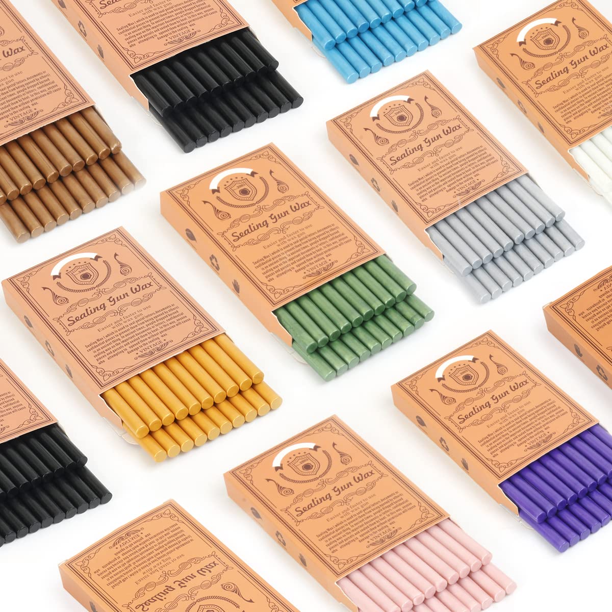 Wax Seal Kits, Wasole 20Pcs Blue Sea Sealing Wax Sticks with 1 Pieces Glue Gun Set for Wax Seal Stamp, Great for Wedding Invitations, Birthday Cards, Envelopes, Gift Wrapping