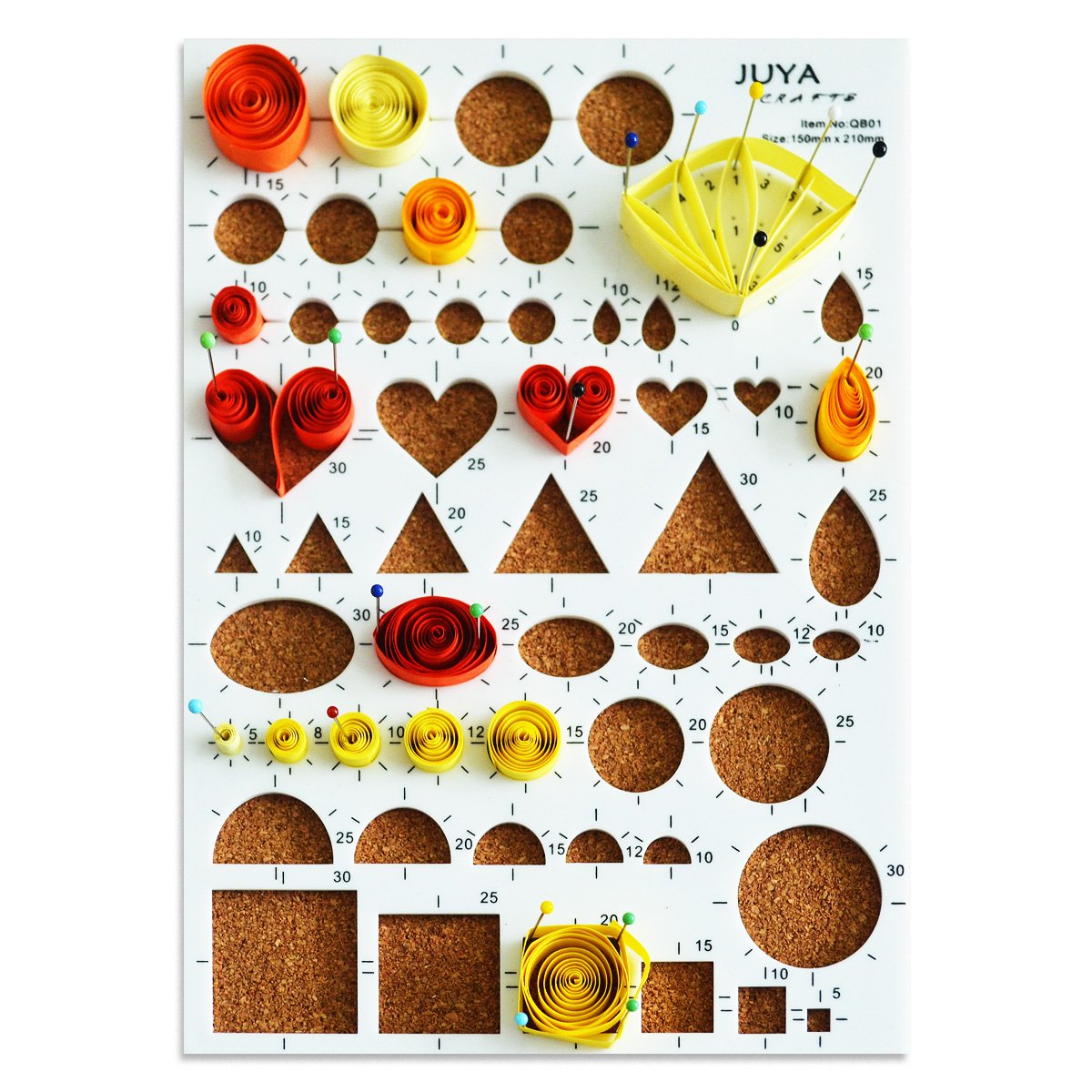 JUYA Paper Quilling Kits with 30 Colors 600 Strips and 8 Tools (Paper Width:3mm, Blue Tools)
