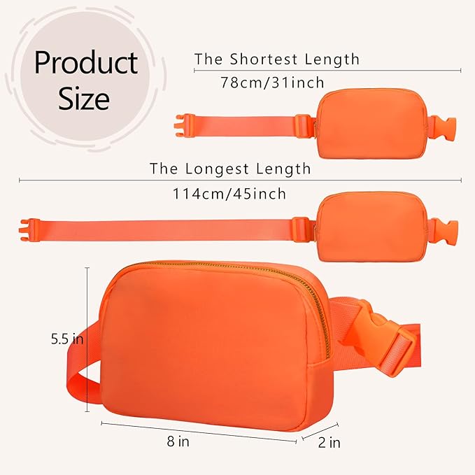 VOROLO Fanny Pack For Women And Men Crossbody Bag Belt Bag with Adjustable Strap Graduation Gifts