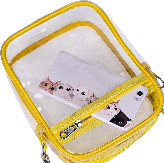 USPECLARE Clear Purse Stadium Transparent Messenger Bag Stadium Approved for Men and Women Clear CrossBody Bag