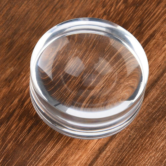 Magnifying Dome,8X Optical Magnifier, Paper Reading Acrylic Dome Portable 5X Dome Magnifier Hands Design