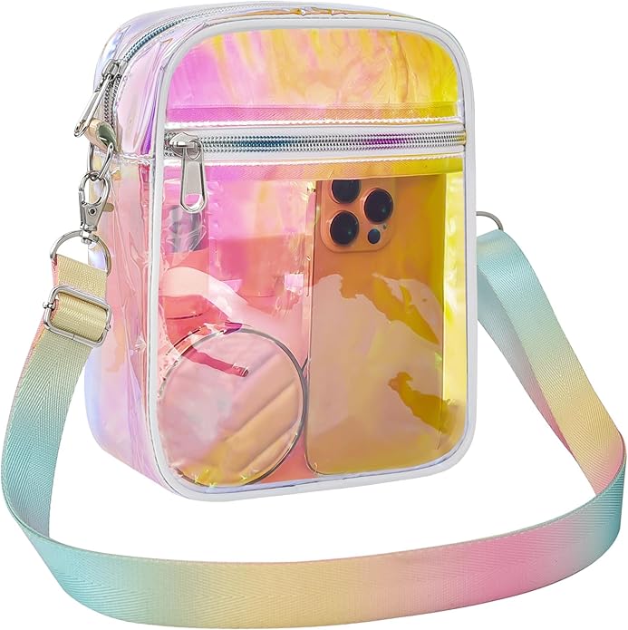 USPECLARE Clear Purse Stadium Transparent Messenger Bag Stadium Approved for Men and Women Clear CrossBody Bag