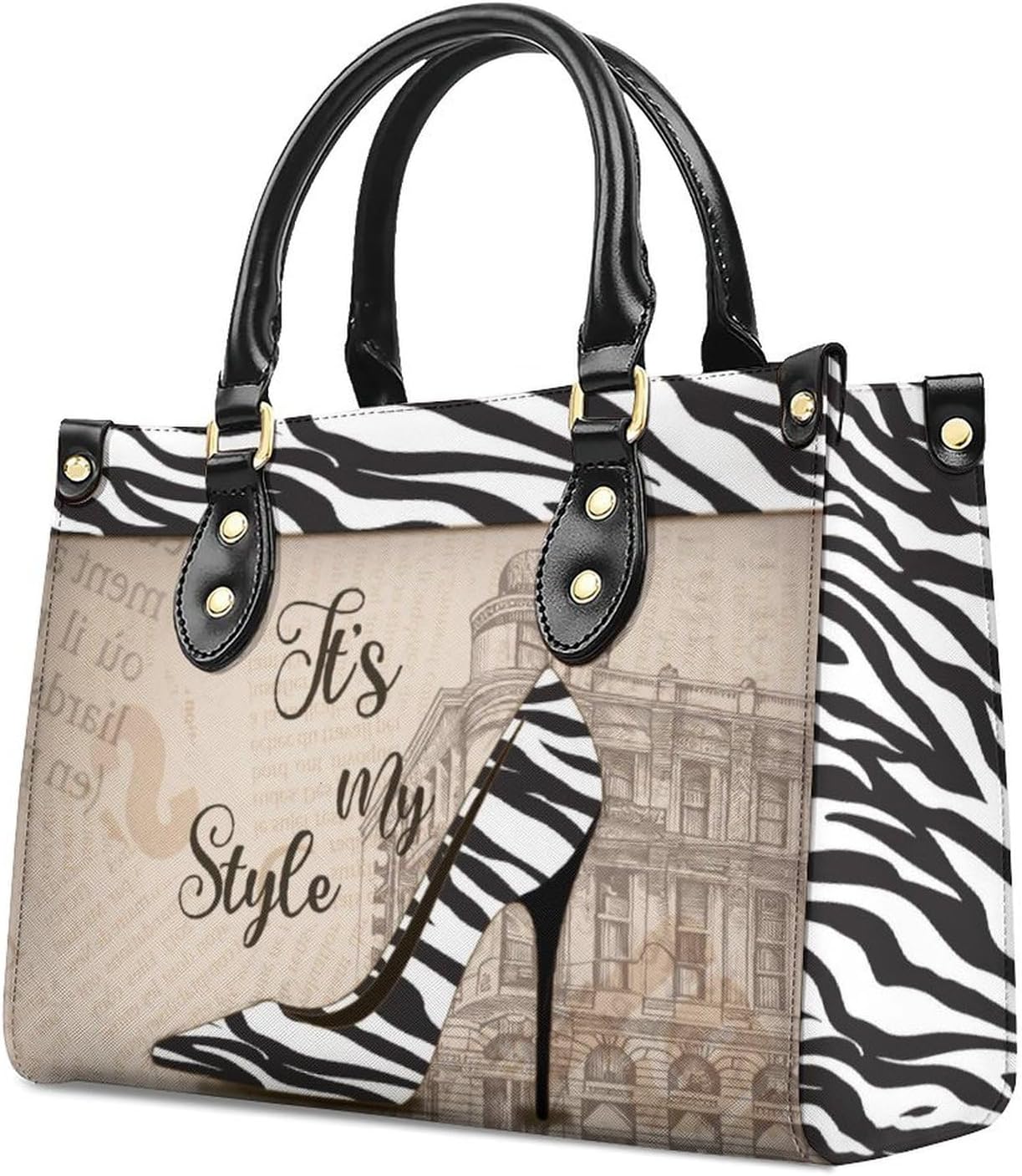Personalized Leather Handbags for Women - Fashion Casual Shoulder Tote Bag - Gifts for Women Mom Grandma