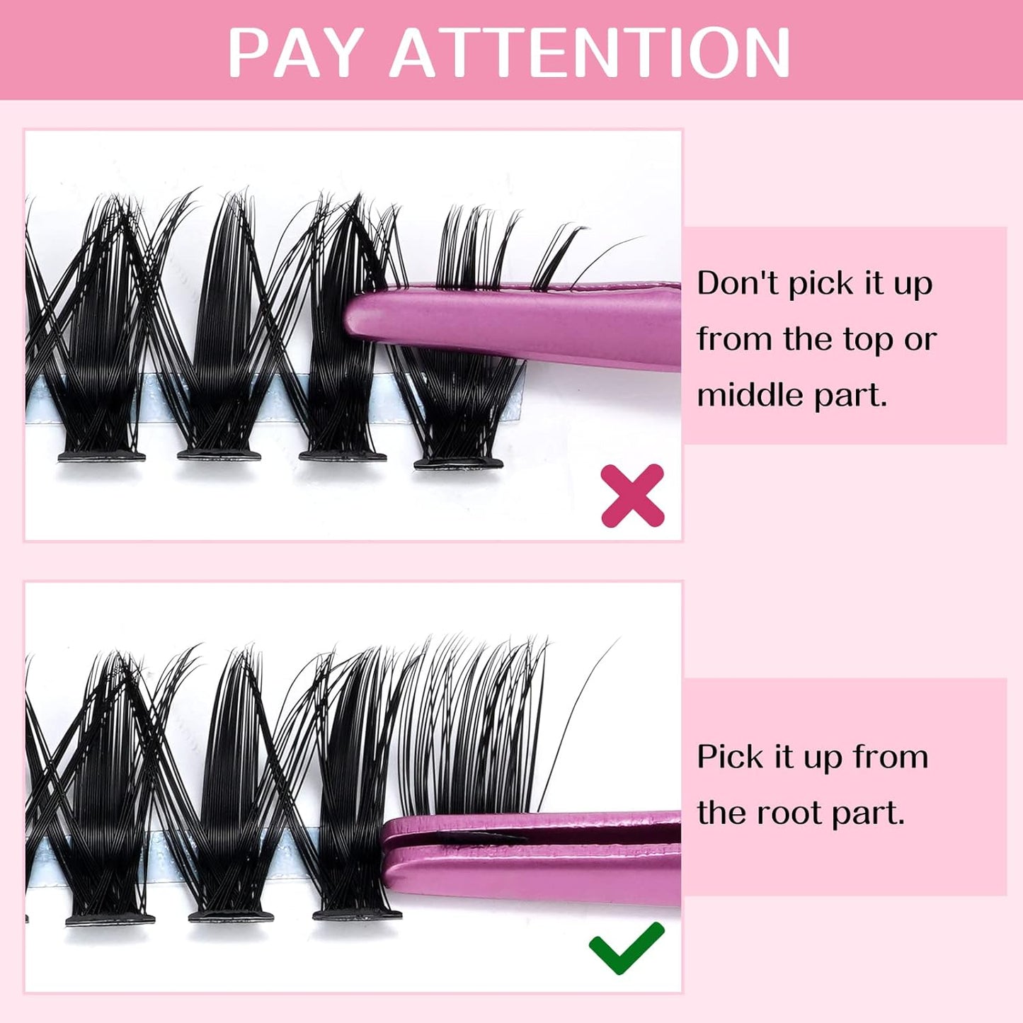 280 Pcs Individual Lashes 50D-C-0.07-16 Cluster Lashes C D Curl Wispy Lashes Bottom Lashes DIY Lashes At Home（50D-C-0.07-16）