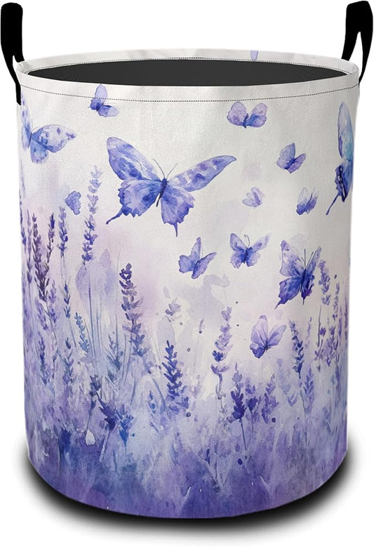 Groovy Starry Sky Sunflower Laundry Basket-Large Foldable Hamper Holder Portable Tall Collapsible Laundry Hamper Storage Basket Bin with Handles, Canvas & Waterproof lining for Household Items