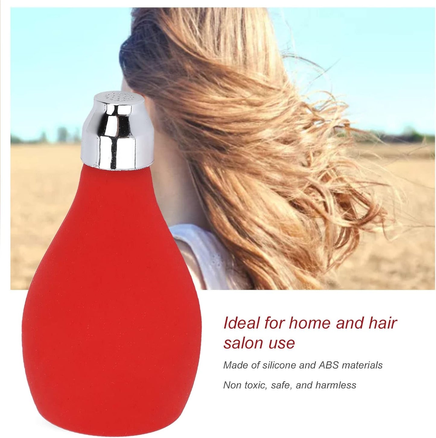 ZJchao Empty Spray Powder Bottle Hairdressing Spray Talcum Powder Prickly Heat Powder Silicone Squeeze Powder Bottle Red