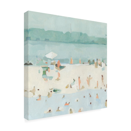 Wrapped Canvas Wall Art - Emma Scarvey 'Sea Glass Sandbar I' Wall Art for Living Room, Bedroom, or Office DÃ©cor - 24x24