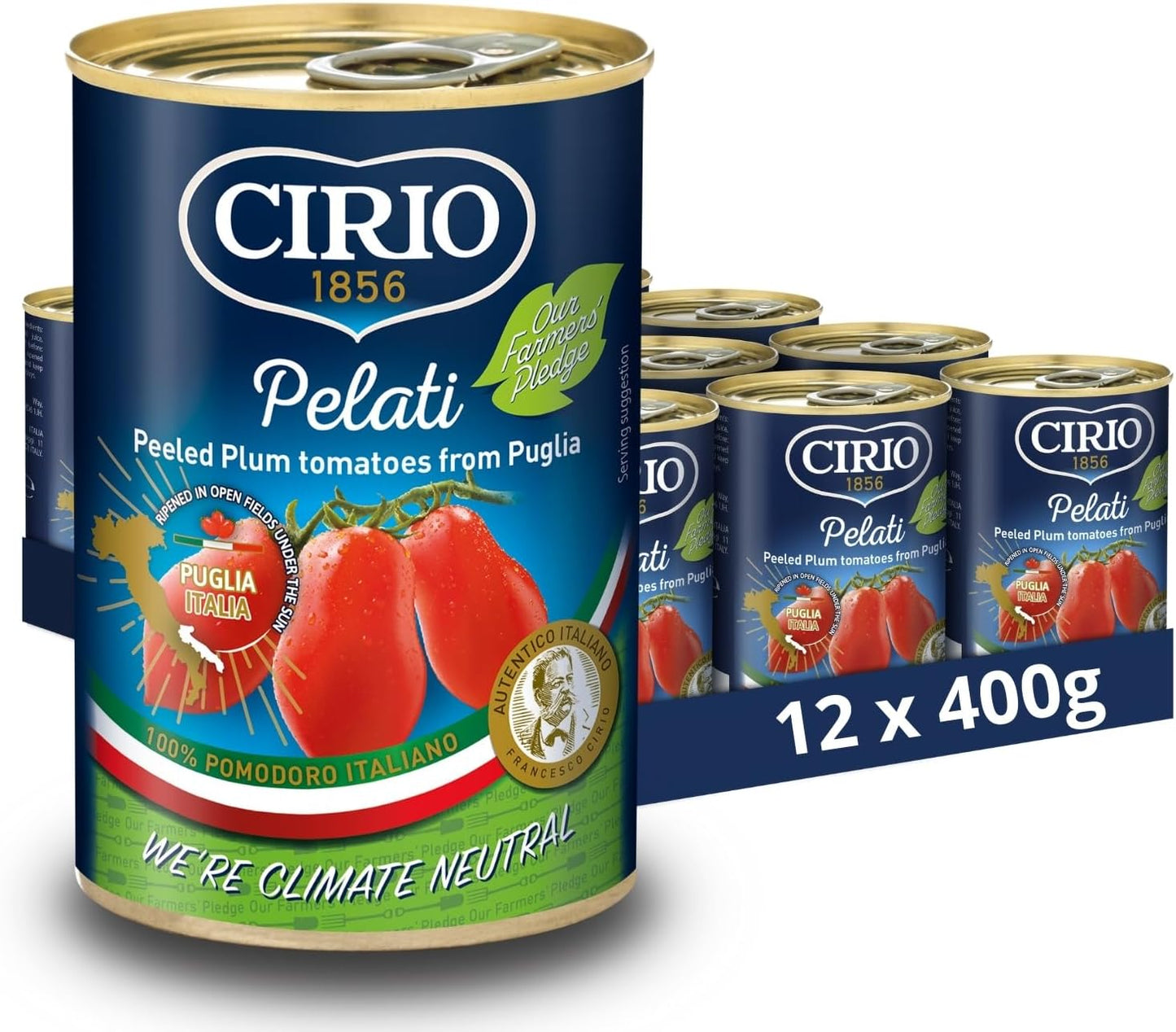 Cirio Peeled Plum Tomatoes 400 g (Pack of 12)
