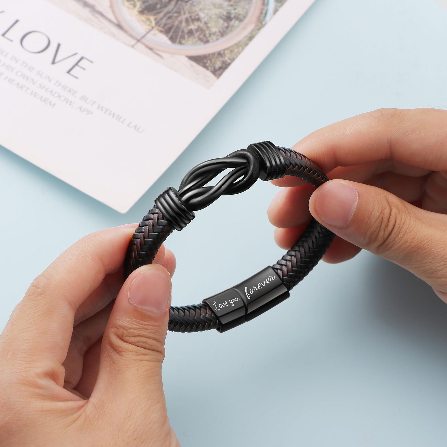 JoycuFF Brother Birthday Gifts Knot Bracelet from Sister, Anniversary Christmas Birthday Gifts Unique Bracelets for Brother Forever Linked Together
