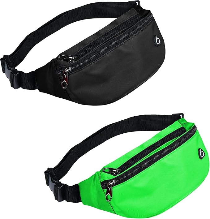 Fanny Packs for Men and Women, Waterproof Sports Waist Pack Bag for Travel Hiking Running Hands-free