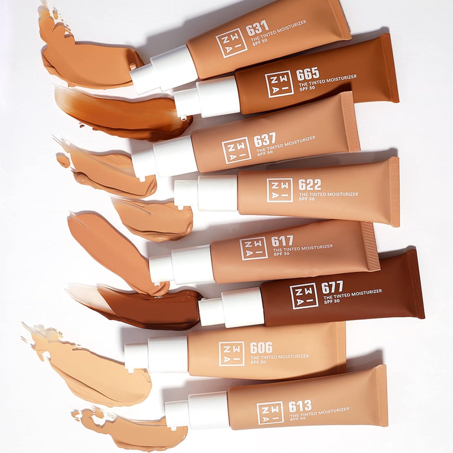 3INA 613 Tinted Moisturizer for Face with SPF 30 - Nude - BB Cream with Light to Medium Coverage - Hyaluronic Acid Moisturizer for All Skin Tones - Vegan, Cruelty and Paraben Free Make Up - 1 oz