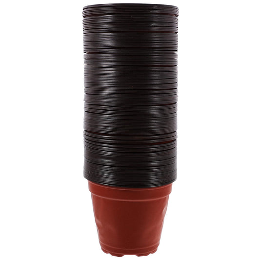 IDEANATEGRATE 100pcs Plastic Nursery Pots with Drainage, Dual-Color Seedling Cups for Indoor and Outdoor Plant Propagation, Thickened Greenhouse Grow Containers for Strawberry Cuttings