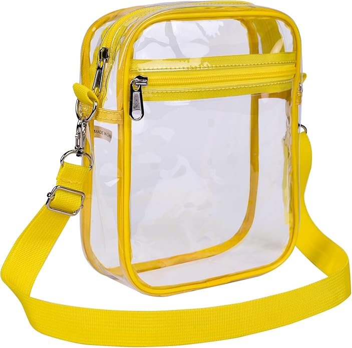 USPECLARE Clear Purse Stadium Transparent Messenger Bag Stadium Approved for Men and Women Clear CrossBody Bag