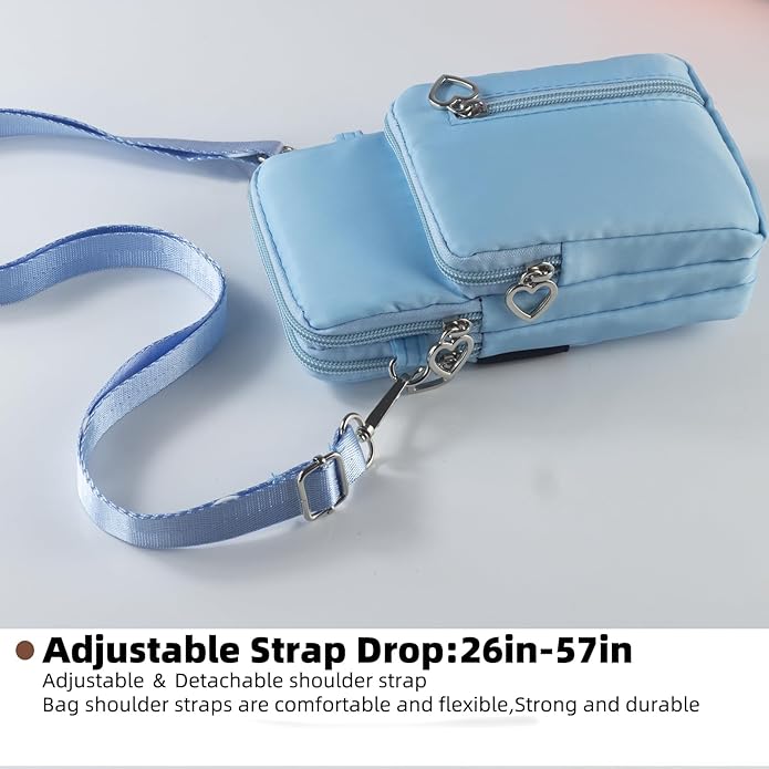 JANKS Small Crossbody Bag for Women - Mini Phone Purses with Crossbody Strap and Wallet - Nylon Arm Bag