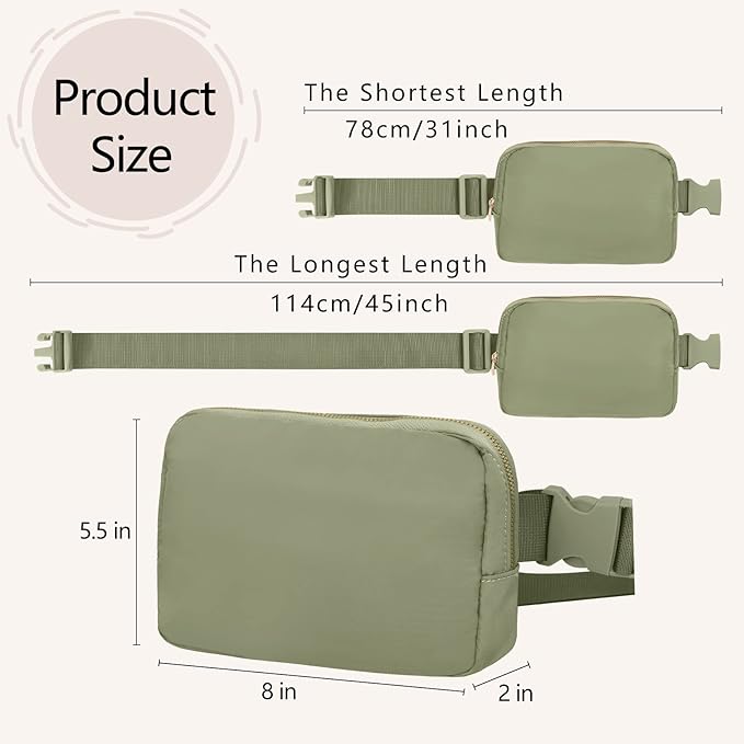 VOROLO Fanny Pack For Women And Men Crossbody Bag Belt Bag with Adjustable Strap Graduation Gifts